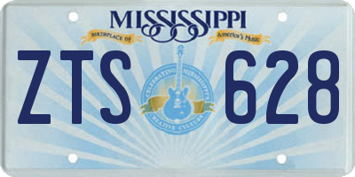 MS license plate ZTS628