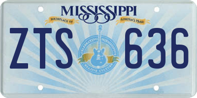 MS license plate ZTS636