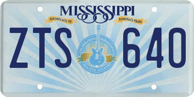 MS license plate ZTS640
