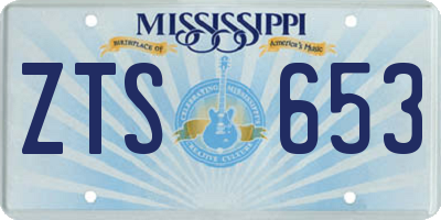 MS license plate ZTS653