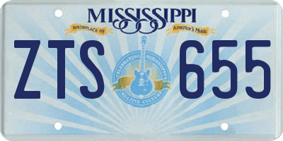 MS license plate ZTS655