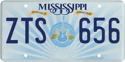 MS license plate ZTS656