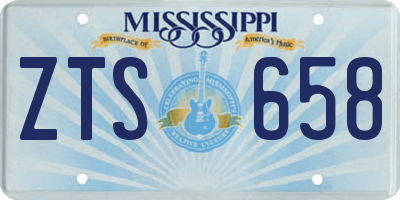 MS license plate ZTS658