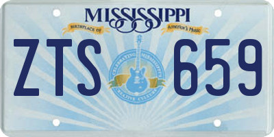 MS license plate ZTS659