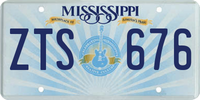 MS license plate ZTS676