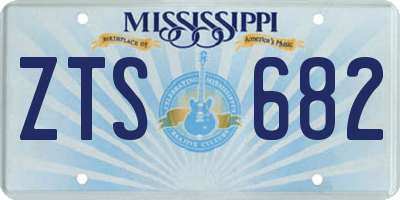 MS license plate ZTS682