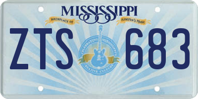 MS license plate ZTS683