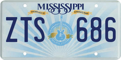 MS license plate ZTS686