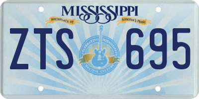 MS license plate ZTS695