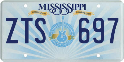 MS license plate ZTS697