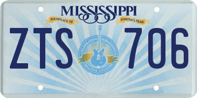 MS license plate ZTS706