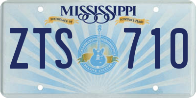 MS license plate ZTS710