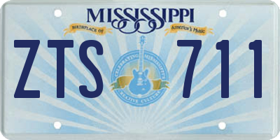MS license plate ZTS711