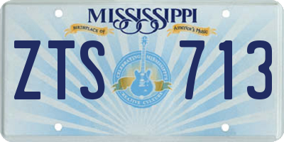 MS license plate ZTS713
