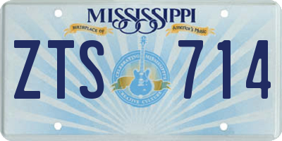 MS license plate ZTS714