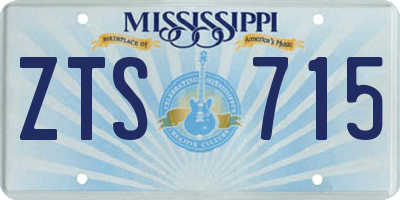 MS license plate ZTS715