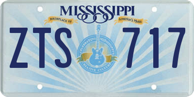 MS license plate ZTS717