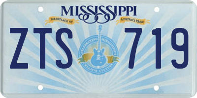 MS license plate ZTS719