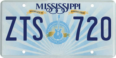 MS license plate ZTS720