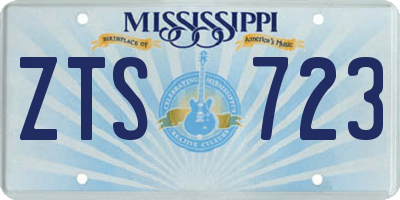 MS license plate ZTS723