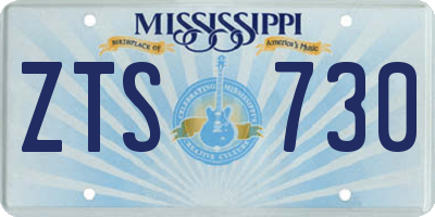 MS license plate ZTS730