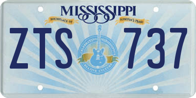 MS license plate ZTS737