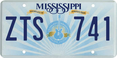 MS license plate ZTS741