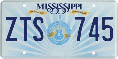 MS license plate ZTS745