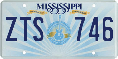 MS license plate ZTS746