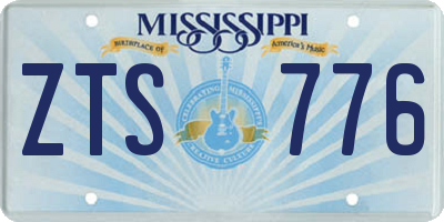 MS license plate ZTS776