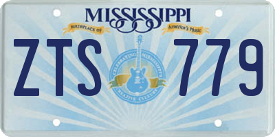 MS license plate ZTS779