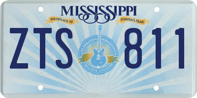 MS license plate ZTS811