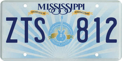 MS license plate ZTS812