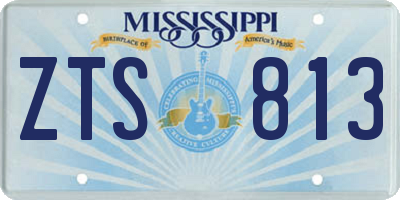 MS license plate ZTS813