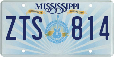 MS license plate ZTS814