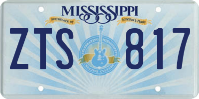 MS license plate ZTS817