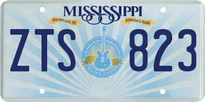 MS license plate ZTS823