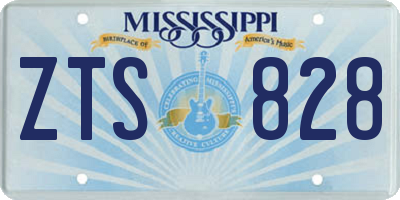 MS license plate ZTS828