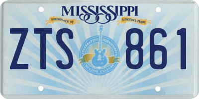 MS license plate ZTS861
