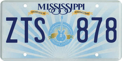 MS license plate ZTS878