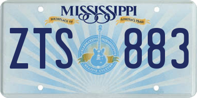 MS license plate ZTS883