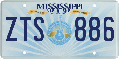 MS license plate ZTS886