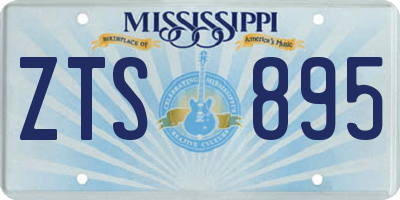 MS license plate ZTS895
