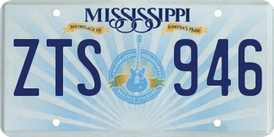 MS license plate ZTS946