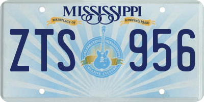 MS license plate ZTS956
