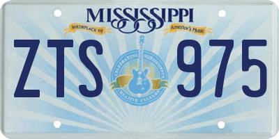 MS license plate ZTS975
