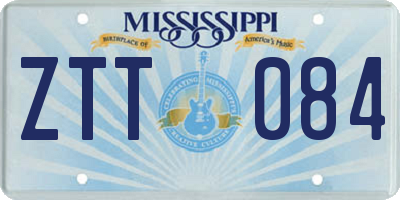 MS license plate ZTT084