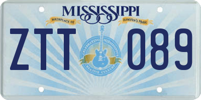 MS license plate ZTT089