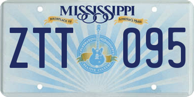 MS license plate ZTT095