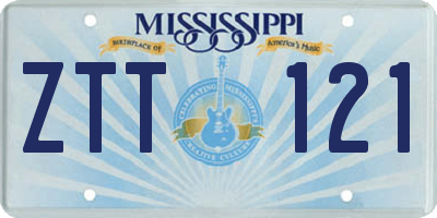 MS license plate ZTT121